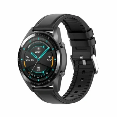 Afbeelding van Garmin Forerunner 55 / 245 645 leer + siliconen bandje Zwart