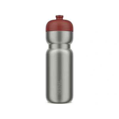Afbeelding van Mepal RVS bidon pull Sport 800 ml Pak, open en drink Lichtgewicht Vaatwasmachinebestendig Drinkflessen Mountain red