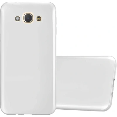 Afbeelding van Cadorabo Hoesje geschikt voor Samsung Galaxy A8 2015 in METALLIC ZILVER Beschermhoes gemaakt van flexibel TPU silicone Case Cover