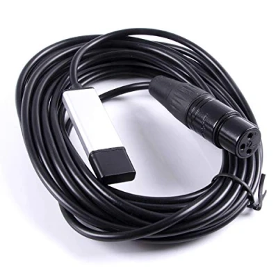 Afbeelding van USB naar DMX RS485 Interface Adapter Seriële 3 Pin XLR LED DMX512 Software Freestuminator PC podium dimmer kabel met FTDI chip compatibel Win10 Mac OS (4,9 m)