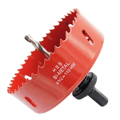 Afbeelding van Laiwei A2 gatenzaag 110 mm, boomboor voor intensief gebruik, boor 4341, boorgereedschap het boren van gaten in verschillende soorten hout, aluminium, PVC enz.