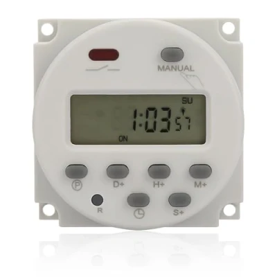Afbeelding van Mini programmeerbare timerschakelaar, 1 seconde tot 168 uur, elektronische automatische tijdregeling, 5 V, 12 24 110 220 digitale wand /uitschakeltimer (12 V DC)