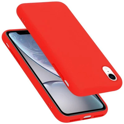 Afbeelding van Cadorabo Hoesje geschikt voor Apple iPhone XR in LIQUID ROOD Beschermhoes gemaakt van flexibel TPU silicone Case Cover