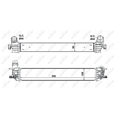 Afbeelding van Intercooler, inlaatluchtkoeler NRF 30503