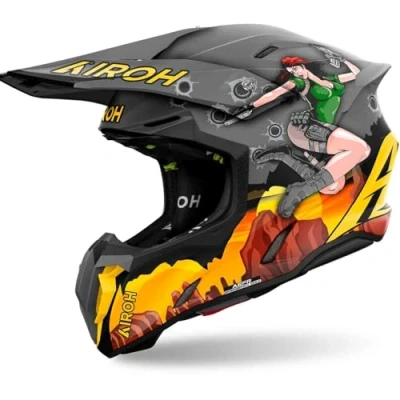 Afbeelding van Airoh Twist 3.0 crosshelm Adventure mat grijs zwart oranje XXL