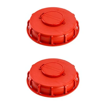 Afbeelding van QWORK® Deksel van kunststof, 16 cm, voor tank 1000 l, met ventilatiegat (# A, 2 stuks)
