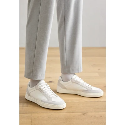 Afbeelding van Geox Baltmoore Sneakers laag, Heren, Maat: 39, White/off white Leer en textiel