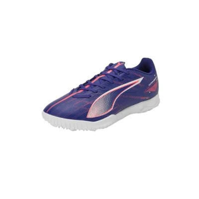 Afbeelding van Puma Ultra 5 PLAY Voetbalschoenen voor kunstgras, Heren, Maat: 43, Lapis lazuli/white/sunset glow Textiel/ synthetisch