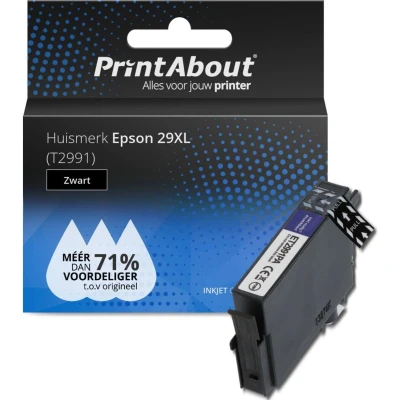 Afbeelding van Huismerk Epson 29XL (T2991) Inktcartridge Zwart Hoge capaciteit