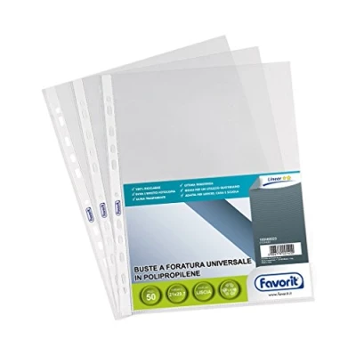 Afbeelding van Favorit 100460023 sheet protector 210 x 297 mm (A4) Polypropyleen (PP) 50 stuk(s)