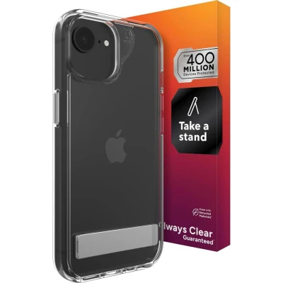 Afbeelding van Zagg Crystal Palace Kickstand (Apple iPhone 16e), Smartphonehoes, Transparant