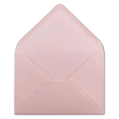 Afbeelding van 200 enveloppen zonder venster, formaat C6, roze, 11,4 x 16,2 cm, 120 g/m², voor uitnodigingen, bruiloft, Moederdag, Kerstmis, Agent Glüxx
