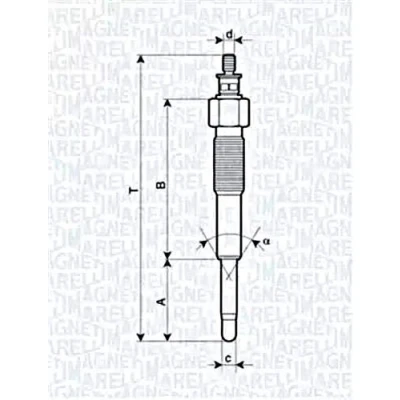 Afbeelding van MAGNETI MARELLI 062900041304 Gloeibougie 11V 10A M10X1,25 TOYOTA: Avensis I Saloon