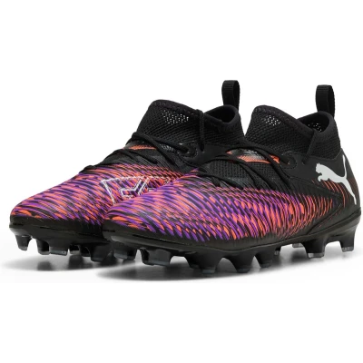 Afbeelding van PUMA Future 8 Match Fg/Ag Jr Voetbalschoenen, uniseks, kinderen, zwart, wit, stralend rood, 31 EU