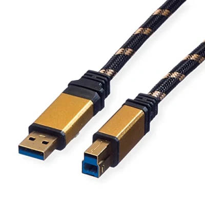 Afbeelding van ROLINE GOLD USB 3.2 Gen 1 kabel, type A B, 1,8 m