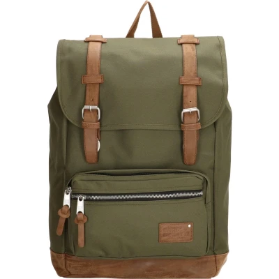 Afbeelding van Rugzak Hamburg Olijf laptop vak 17 inch