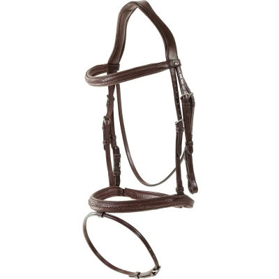Afbeelding van Dy on Plaited Flash Noseband Bridle Brown Maat Full