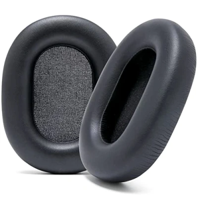 Afbeelding van WC Wicked Pads Extra Dikke Kussens voor Sony XM5 Zachte PU Lederen Kussens, Luxe Geluidsisolatie Traagschuim Toegevoegde Dikte Zwart