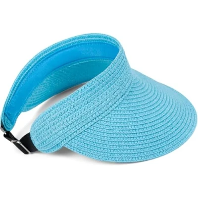 Afbeelding van styleBREAKER 04023097 papieren stropet voor dames, effen kleur, verstelbaar, zonneklep, Turkoois