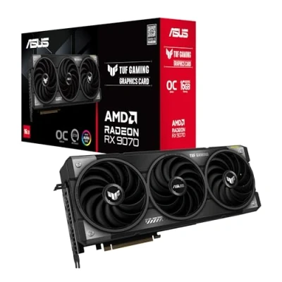 Afbeelding van ASUS TUF Gaming AMD Radeon RX 9070 Videokaart 16GB GDDR6 PCIe 5.0 1x HDMI 2.1b 3x DisplayPort 2.1a