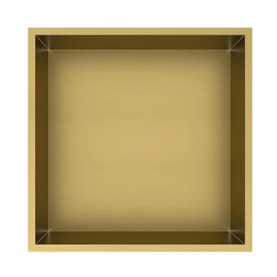 Afbeelding van Best Design Moya inbouwnis 30.5x30.5x7cm Mat goud Duurzaam materiaal