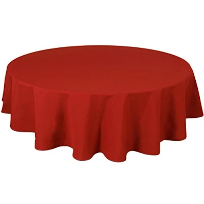 Afbeelding van Kwaliteit Ronde Stof Tafelkleed 140 cm 139,7 Rood