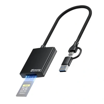 Afbeelding van JJC CFexpress externe kaartlezer USB 3.2 Gen2 10 Gbps C A 2 in 1 draagbare aluminium type geheugenkaartadapter voor iPhone 15 Android