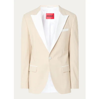 Afbeelding van HUGO Colbert, Heren, Maat: 48, Light beige nine