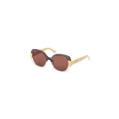Afbeelding van Guess IN Iniettato Zonnebril, Dames, Maat: One Size, Giallo marrone