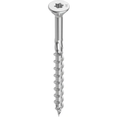 Afbeelding van HECO TOPIX vlonderschroef 5x70mm platkop RVS deeldraad T25 40797 (Per 200 stuks)