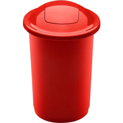 Afbeelding van Plafor Quatro Prullenbak, afvalbak afvalscheiding, recycling, keuken 50L, Rood