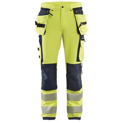 Image de Pantalon stretch 4D haute visibilité jaune fluorescent/noir