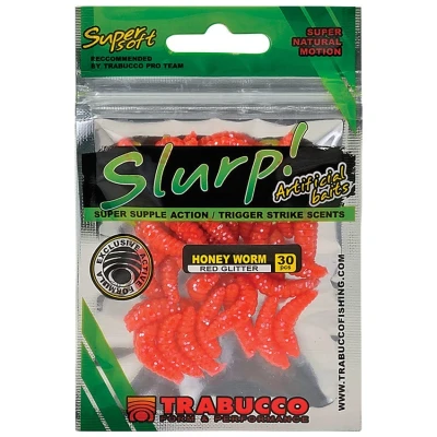 Afbeelding van Trabucco Slurp Bait Honey Worm Imitatieaas Standard 30 stuks per verp. / Red Glitter