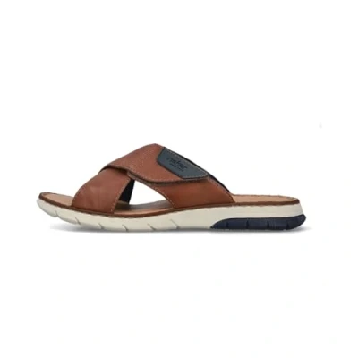 Afbeelding van Rieker Heren cognac/caramel pantoffels &amp; slippers maat 44