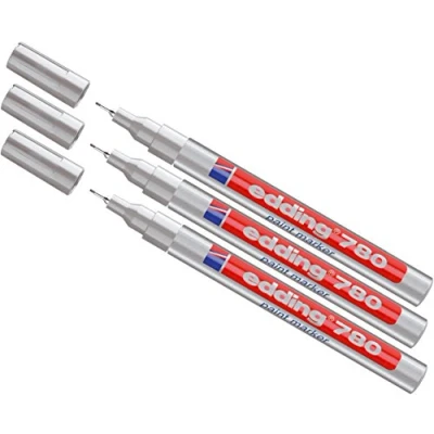Afbeelding van edding Markeerstift 780, 0,8 mm (3 x zilver)
