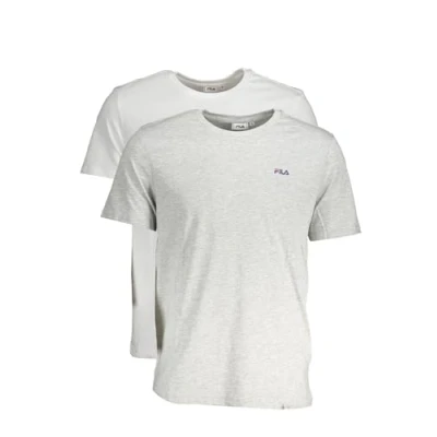 Afbeelding van Fila BROD TEE 2 PACK Tshirt basic, Heren, Maat: XXL, Bright white/light grey melange