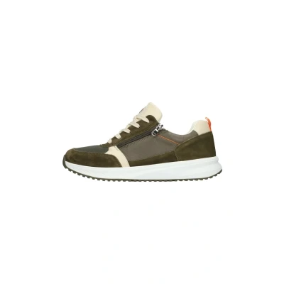 Afbeelding van Waldläufer Sneakers laag, Heren, Maat: 44, Oliv beige Leer