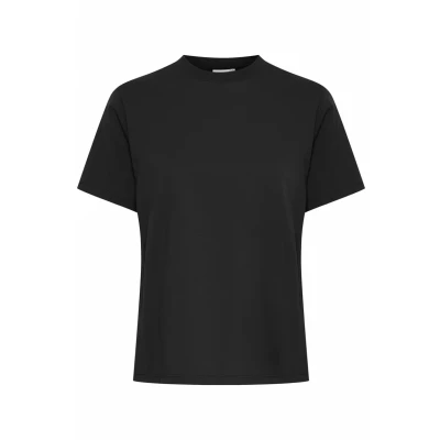 Afbeelding van ICHI Ihpalmer Loose SS Tshirt basic, Dames, Maat: XXL, Black