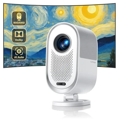 Afbeelding van projector [AI Auto/Dolby] 33.000 lumen 4K ondersteuning auto focus/keystone, WiFi6 Bluetooth draagbare Full HD 1080p volledig verzegeld luidspreker 20W zoom 50% voor