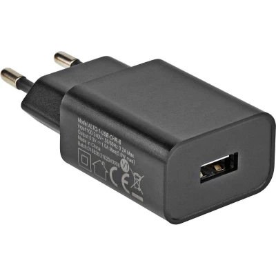 Afbeelding van USB oplader 1.000 mA Zwart Allteq