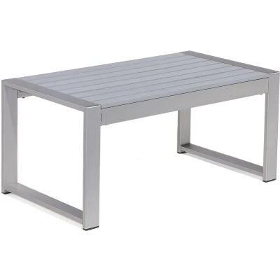 Afbeelding van Beliani SALERNO Tuintafel Grijs 50 x 90 cm Aluminium