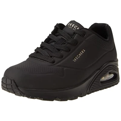 Afbeelding van Skechers Wide Fit UNO Sneakers laag, Dames, Maat: 40, Black Pu