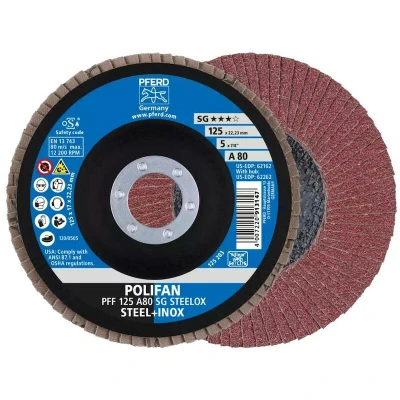 Afbeelding van PFERD 67608125 A Sg Steelox Lamellenschijf Diameter 125 mm Boordiameter 22.23 10 stuk(s)