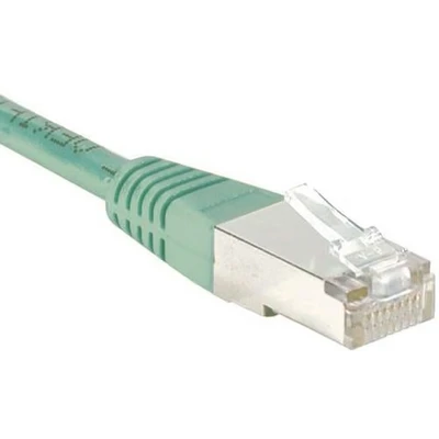 Afbeelding van Exertis Connect Patchkabel F/UTP, CAT.5e, groen, 0,3 m met bijzonder smalle knikbeveiliging (CAT5e, 0.30 m), Netwerkkabel