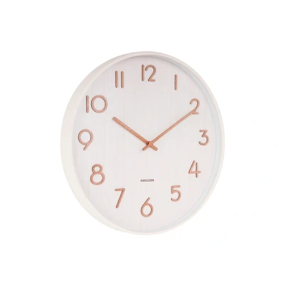 Afbeelding van Karlsson Wandklok Pure Wit lindehout Large Ø60cm