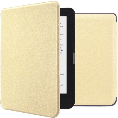 Afbeelding van iMoshion Ereader Cover / Hoesje Geschikt voor Kobo Clara HD Canvas Sleepcover Bookcase zonder stand Goud Glitter