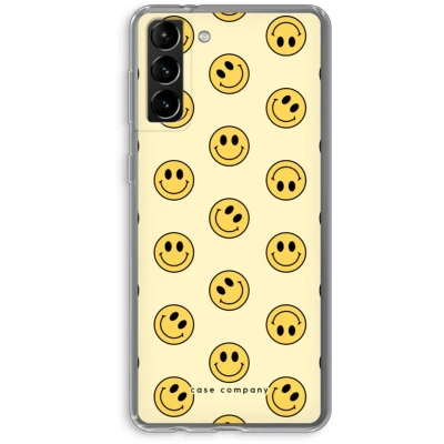 Afbeelding van hoesje geschikt voor Samsung Galaxy S21 Plus Smiley N2 Soft Cover Telefoonhoesje Bescherming aan alle Kanten en Schermrand