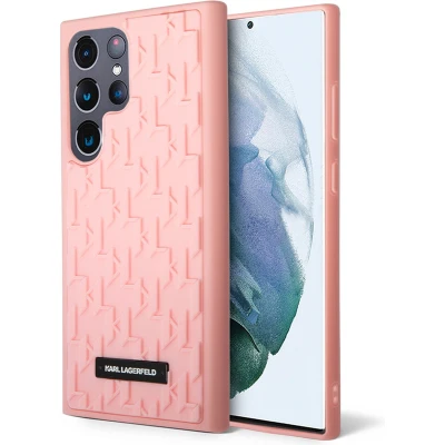 Afbeelding van Karl Lagerfeld Backcase hoesje geschikt voor Samsung Galaxy S23 Ultra Effen Roze TPU (Zacht)