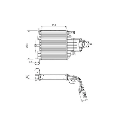 Afbeelding van VALEO 818395 Intercooler Aluminium Zonder sensor OPEL: Zafira B, Astra H Caravan
