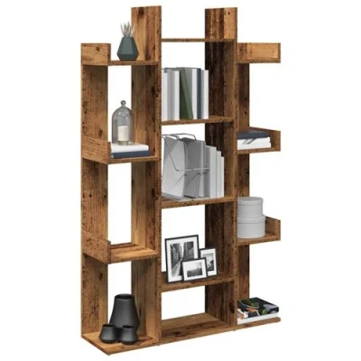 Afbeelding van vidaXL Boekenkast 86x25,5x140 cm bewerkt hout oud houtkleurig